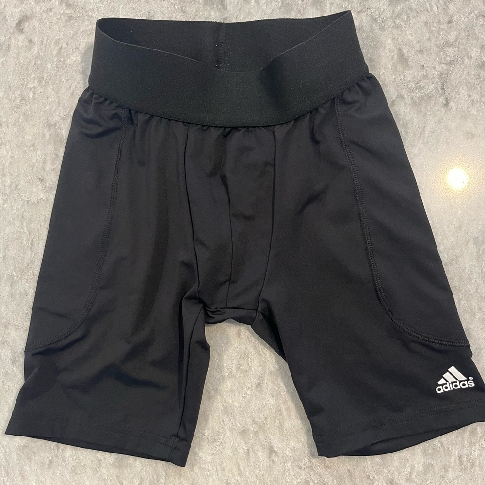 Adidas climalite baseball compression shorts with cup holder